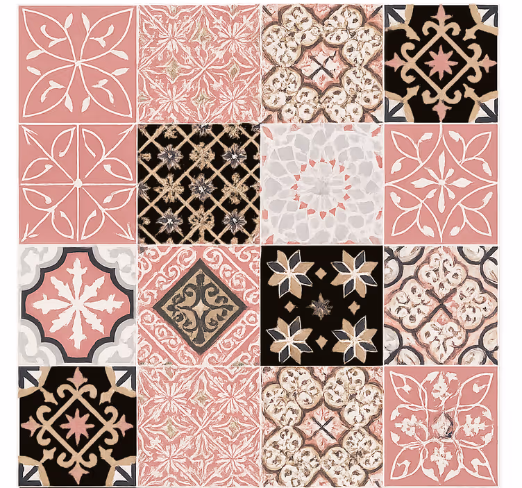 Pink cement roller blind for living room - TenStickers