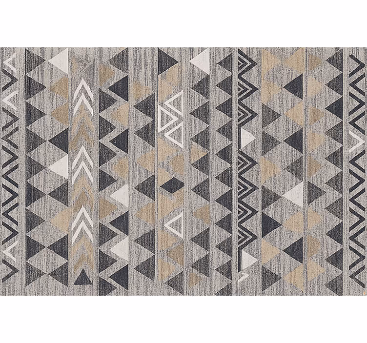 Grey geometric triangles roller blind for living room - TenStickers