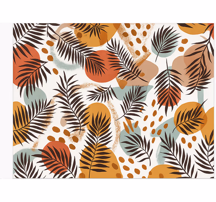 Colorful tropical leaf roller blind for living room - TenStickers