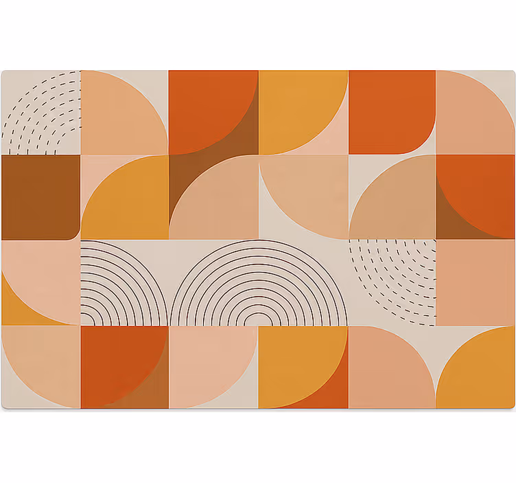 Roller blind for living room warm colors modern abstract - TenStickers