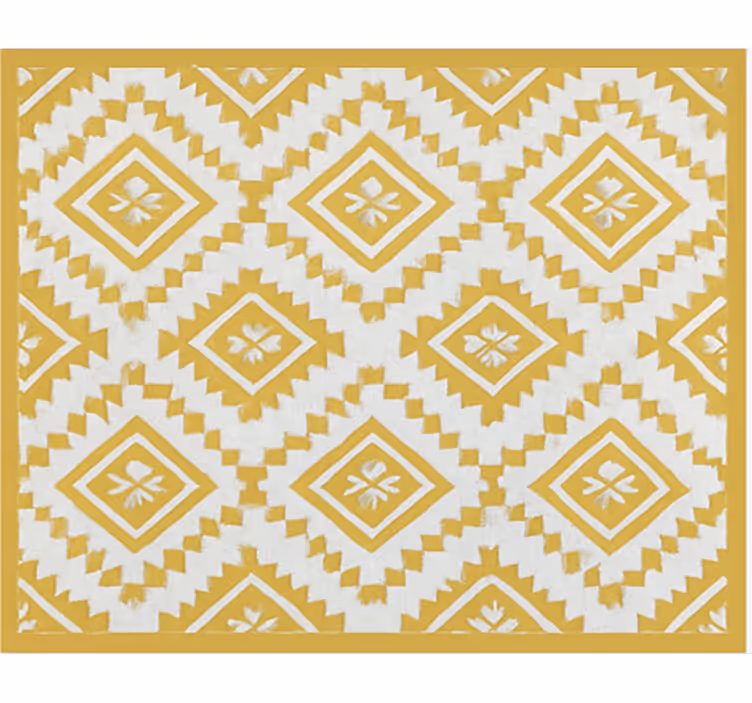 Gold moroccan effect roller blind for living room - TenStickers