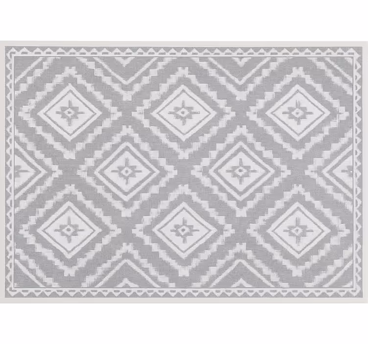 Silver moroccan effect roller blind for living room - TenStickers