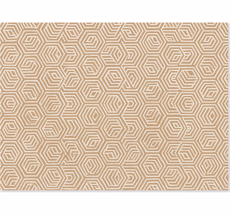 Roller blind for living room beige abstract patterns - TenStickers