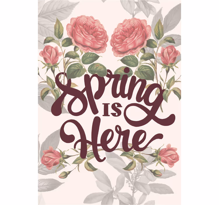 Spring is here roller blind for living room - TenStickers