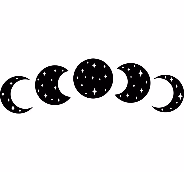 Bedroom roller blind moon phases design - TenStickers