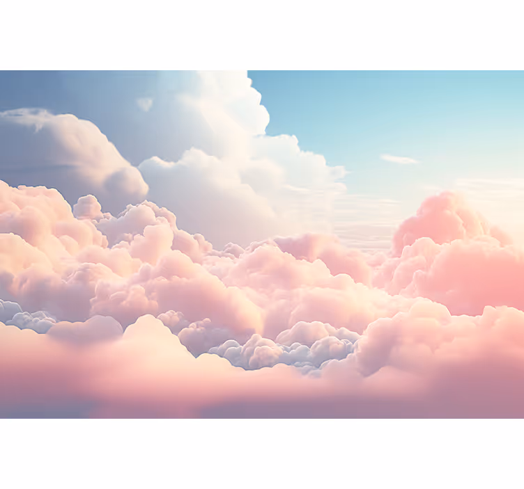 Kids roller blind pink cloud landscape - TenStickers