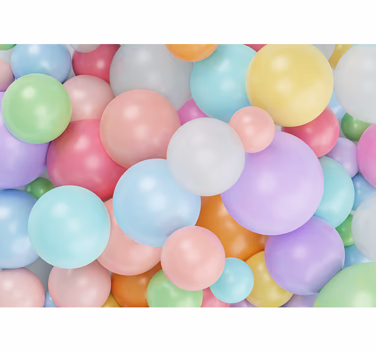 Kids roller blind 3d colorful pastel balloons - TenStickers