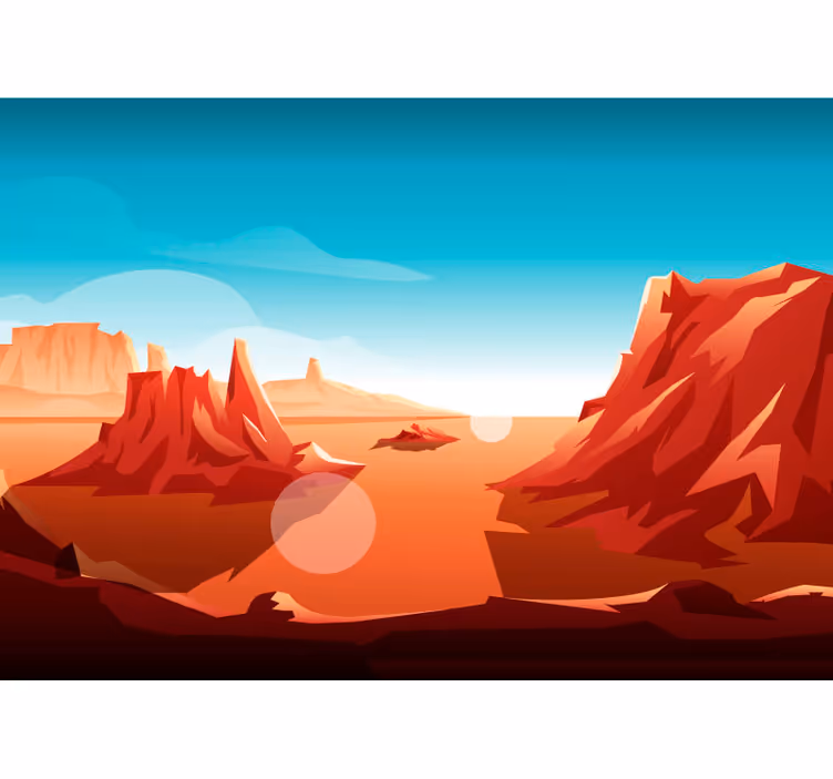 Kids roller blind desert sunlight - TenStickers