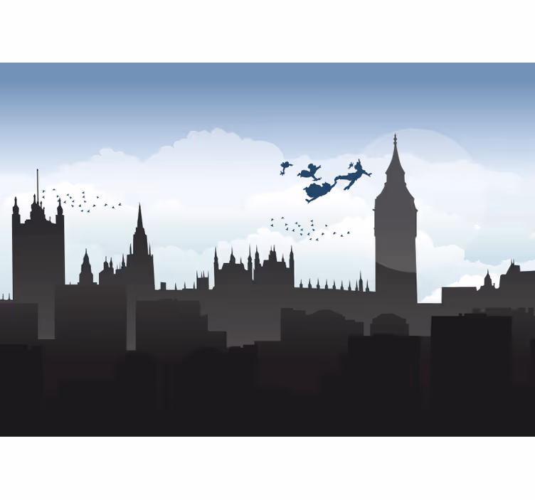 Kids roller blind london design - TenStickers
