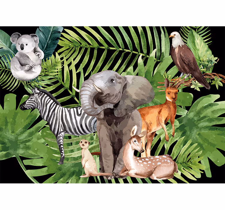 Kids roller blind animal kingdom - TenStickers