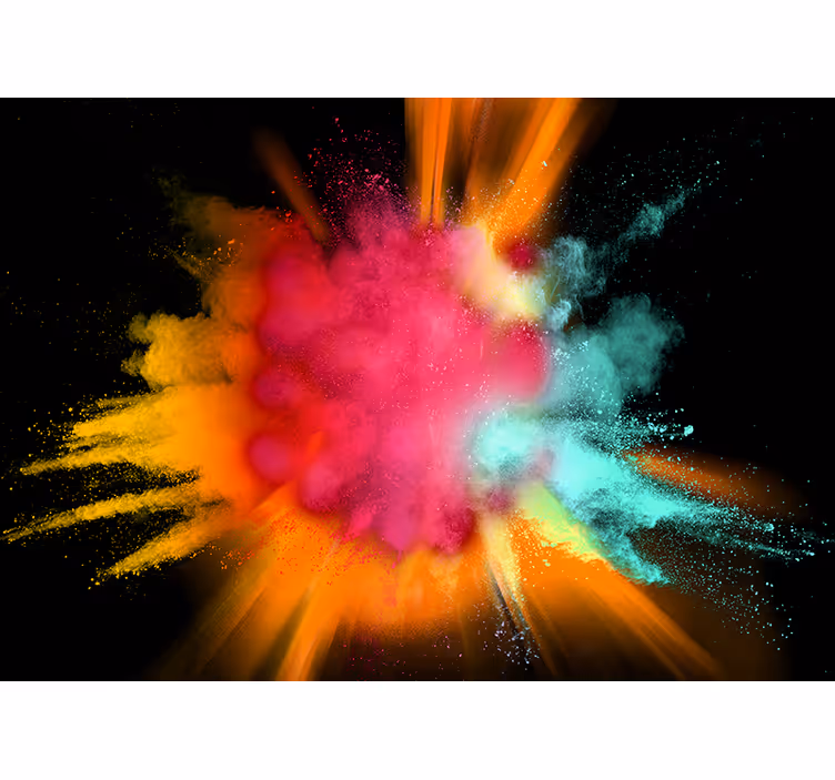 Kids roller blind color splash black - TenStickers