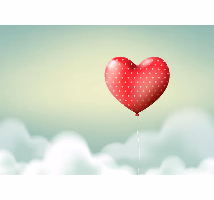 Kids roller blind love red cute balloon - TenStickers