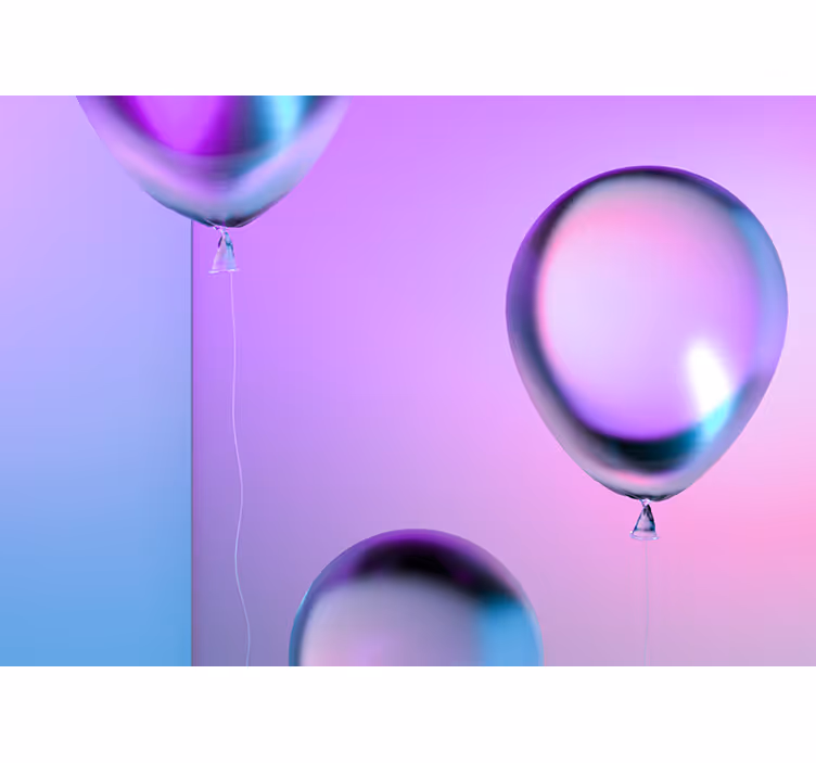Kids roller blind gradient balloon design - TenStickers