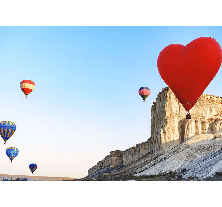 Kids roller blind re heart-shaped air balloon - TenStickers