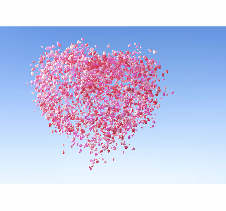 Kids roller blind big love heart balloons - TenStickers