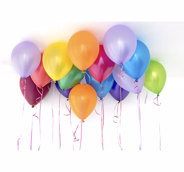 Kids roller blind with colorful balloons on top - TenStickers