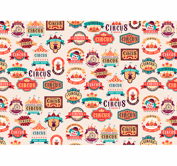 Kids roller blind circus ticket design - TenStickers