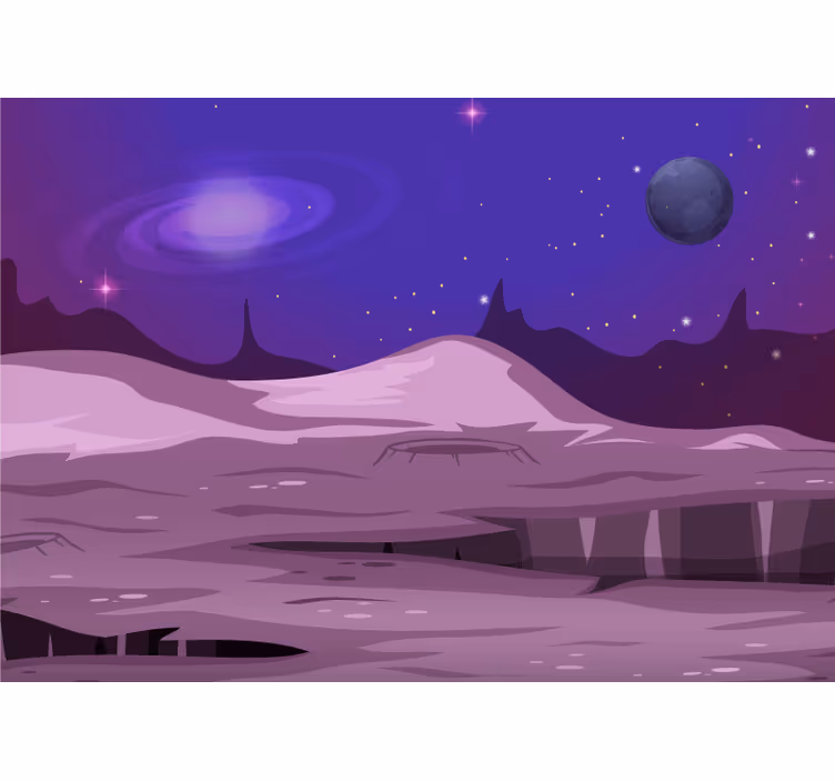 Kids roller blind alien planet landscape - TenStickers
