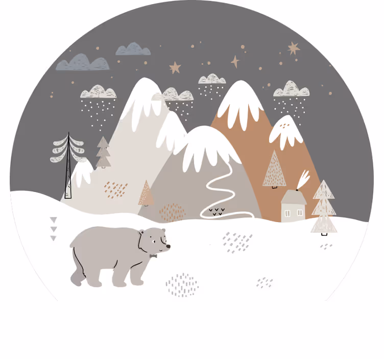 Kids roller blind wild animals nordic design - TenStickers