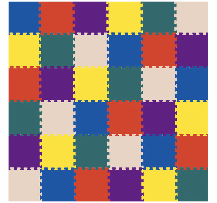 Kids roller blind colorful squares design - TenStickers