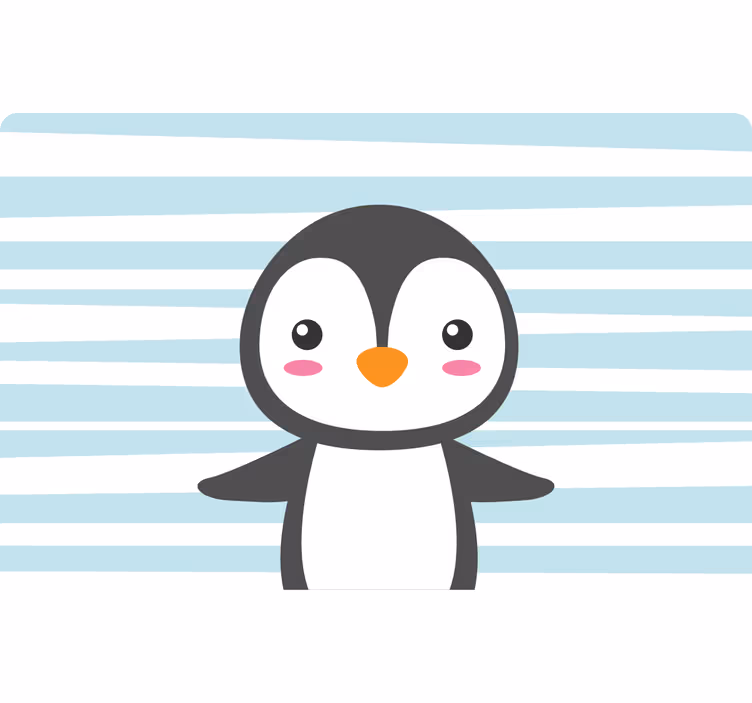Kids roller blind happy penguin - TenStickers