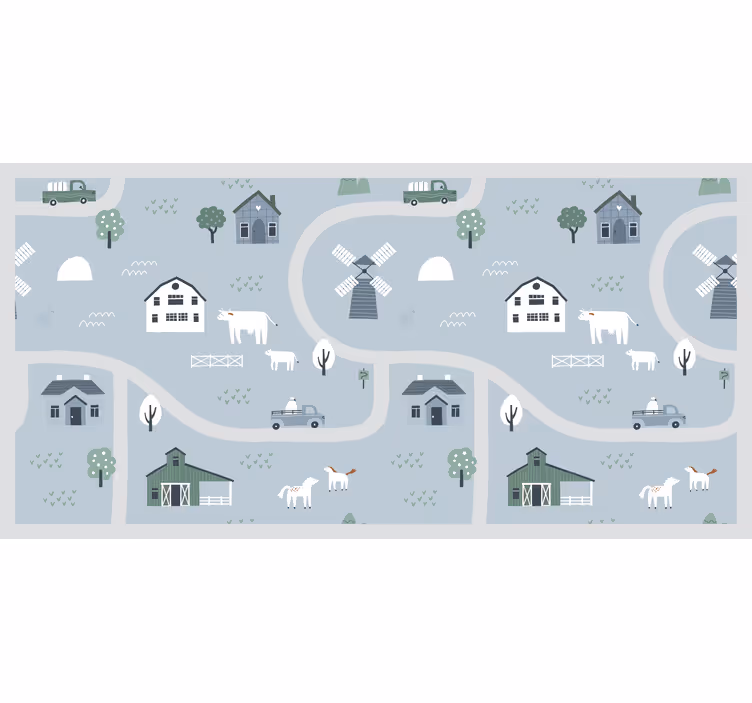 Kids roller blind city streets design - TenStickers
