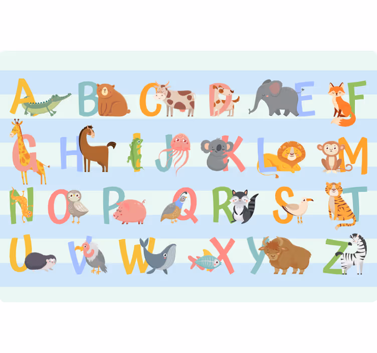 Kids roller blind alphabet and numbers - TenStickers