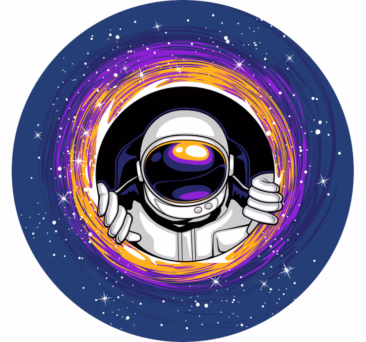 Kids roller blind astronaut in space - TenStickers