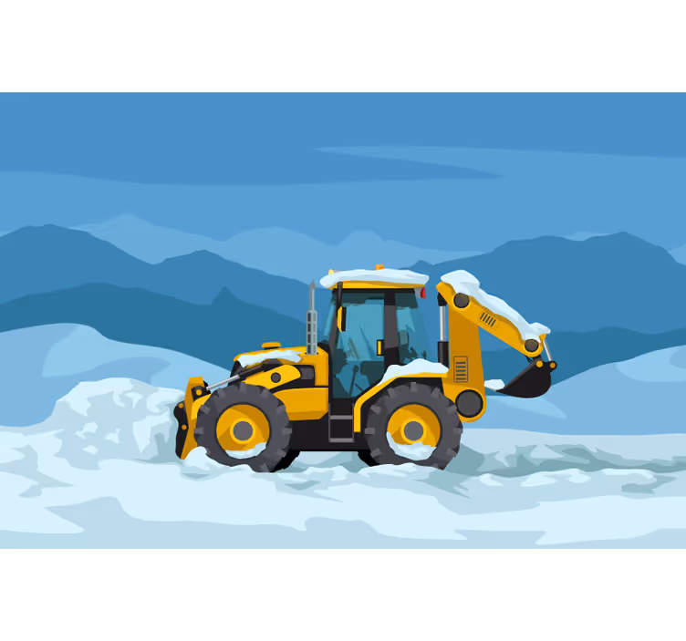 Kids roller blind yellow tractor design - TenStickers