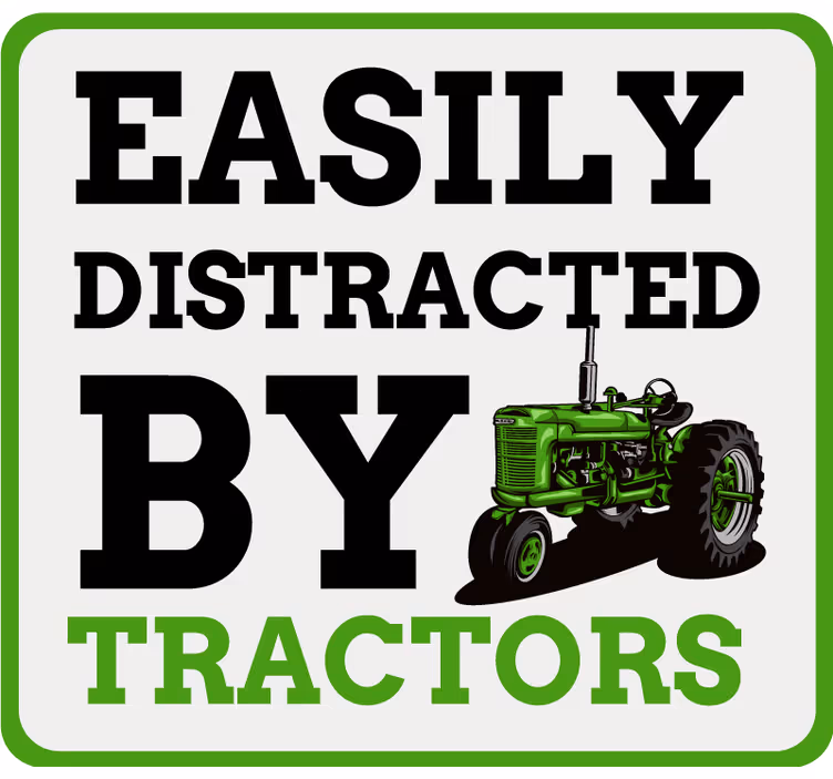 Kids roller blind easily distracted by tractors - TenStickers