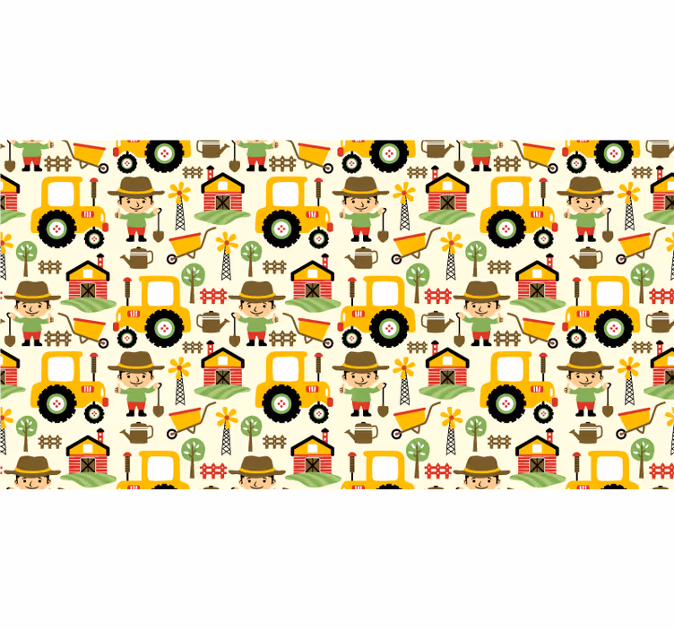 Kids roller blind with colorful tractor pattern - TenStickers