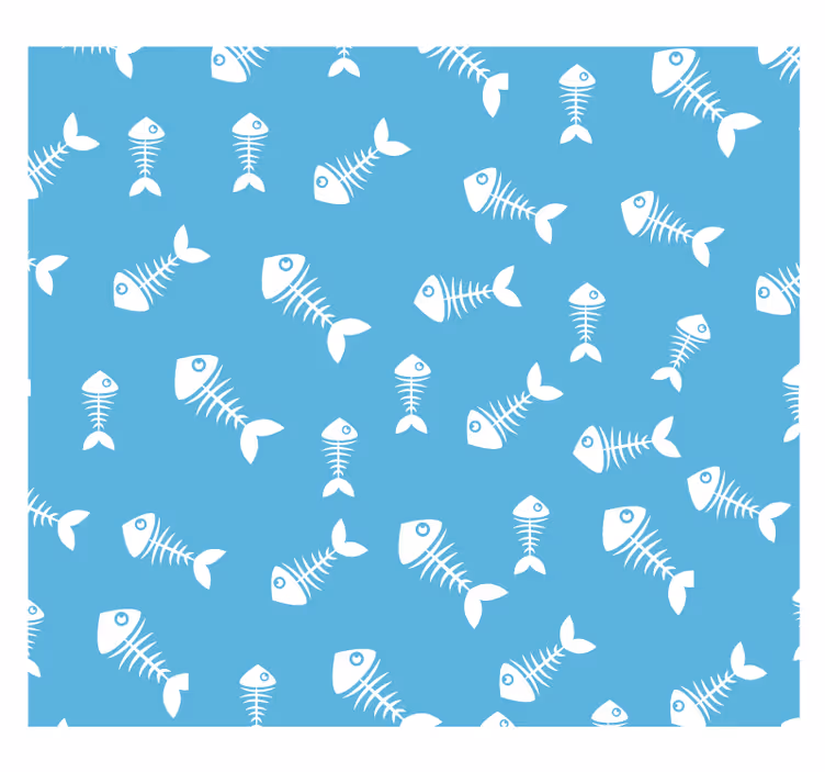 Kids roller blind fish bone design - TenStickers