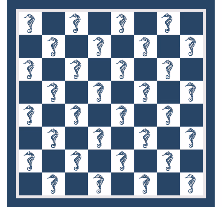 Kids roller blind seahorse chess game - TenStickers