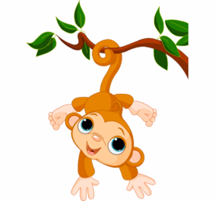 Kids roller blind happy little monkey - TenStickers