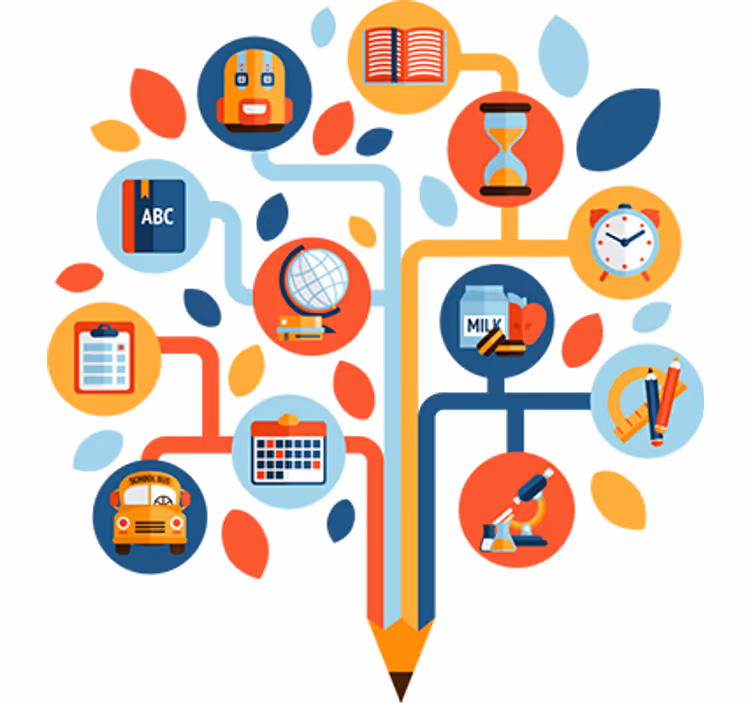 Kids roller blind science tree design - TenStickers