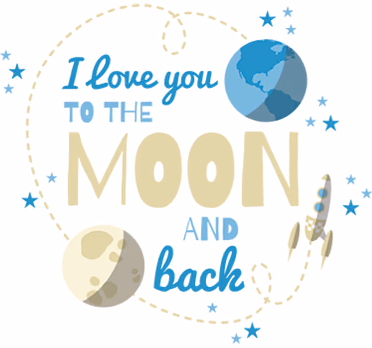 Kids roller blind love you to the moon and back - TenStickers