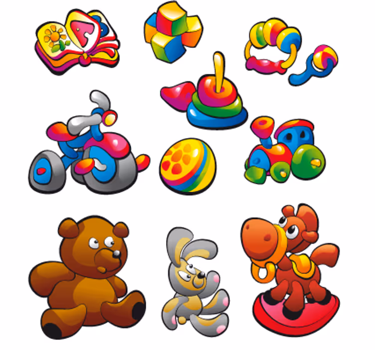 Kids roller blind toy collection sticker - TenStickers