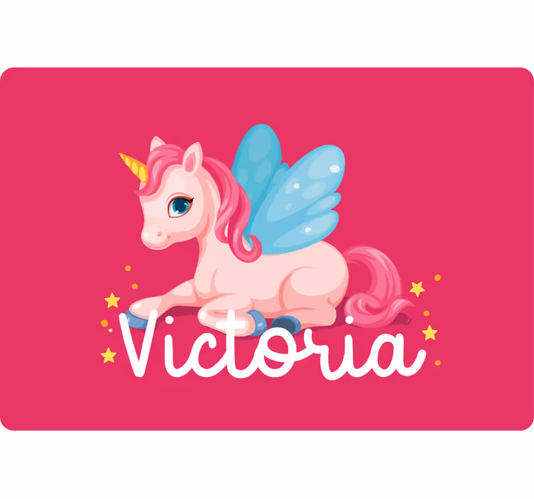 Kids roller blind funny pink happy unicorn - TenStickers