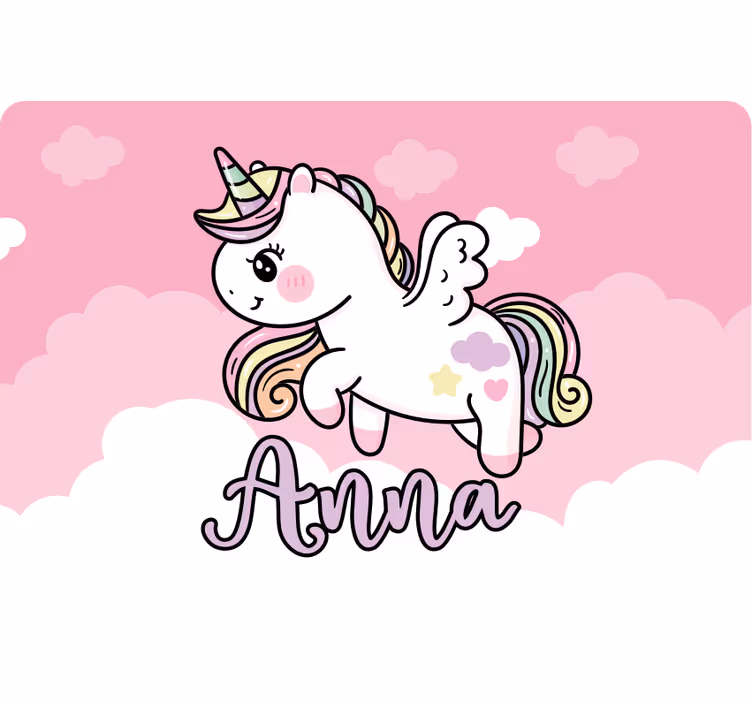 Kids roller blind pink magic unicorn - TenStickers