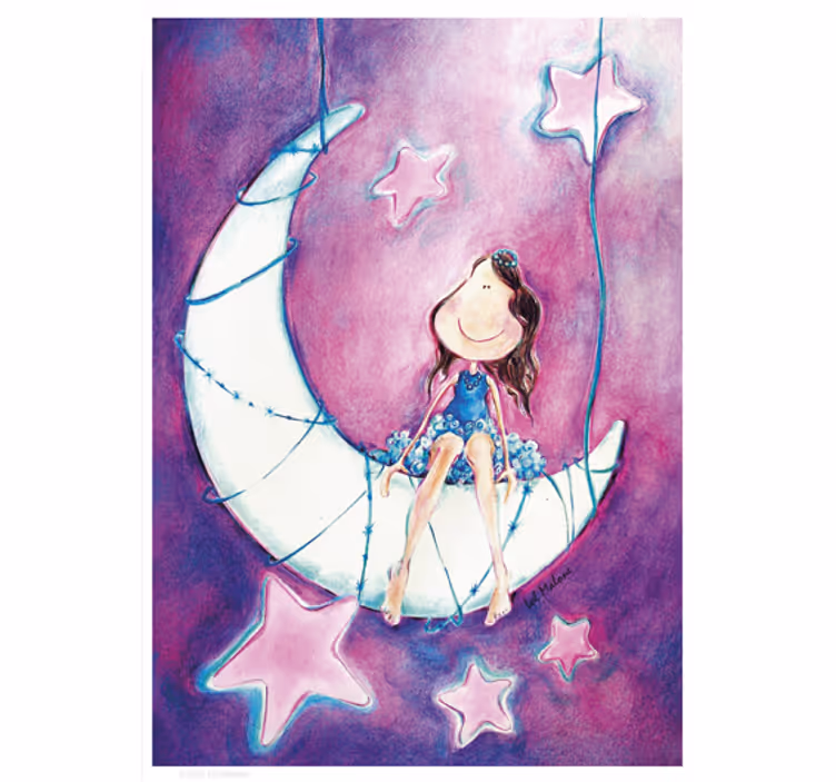 Kids roller blind lol malone moon sticker - TenStickers