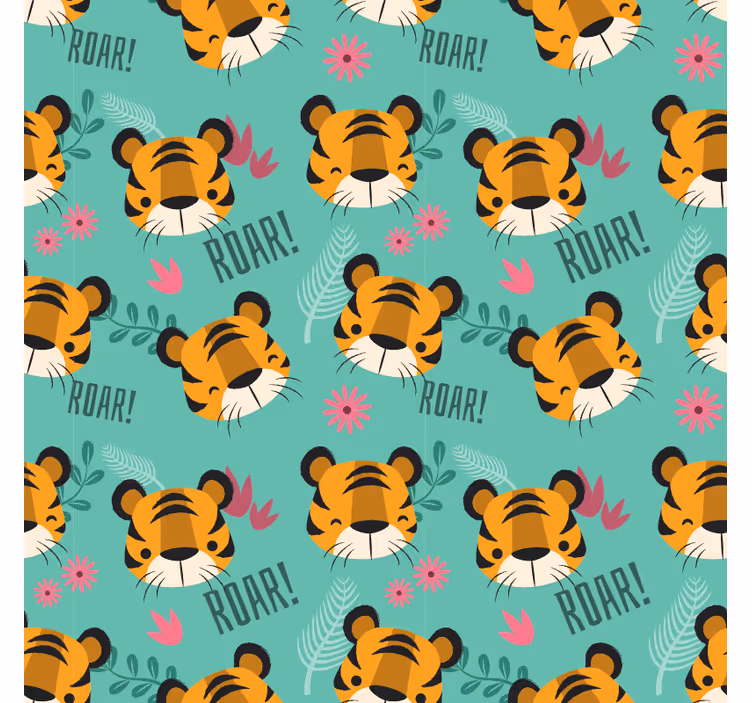 Kids roller blind tiger pattern - TenStickers