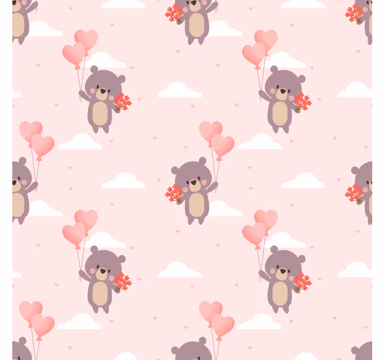 Kids roller blind loving bears pattern - TenStickers