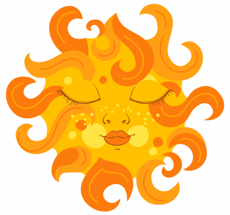 Kids roller blind with female sun design - TenStickers