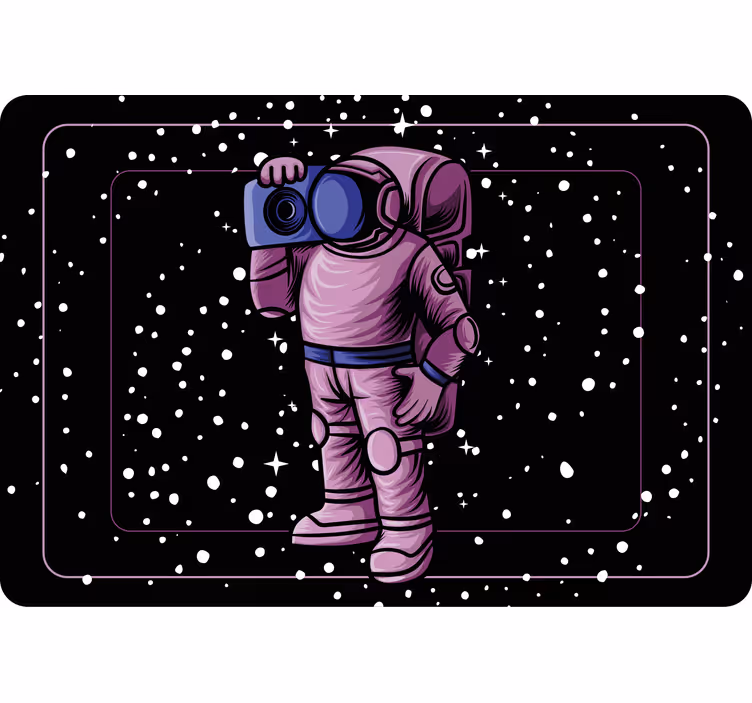 Kids roller blind astronaut with radio tape - TenStickers