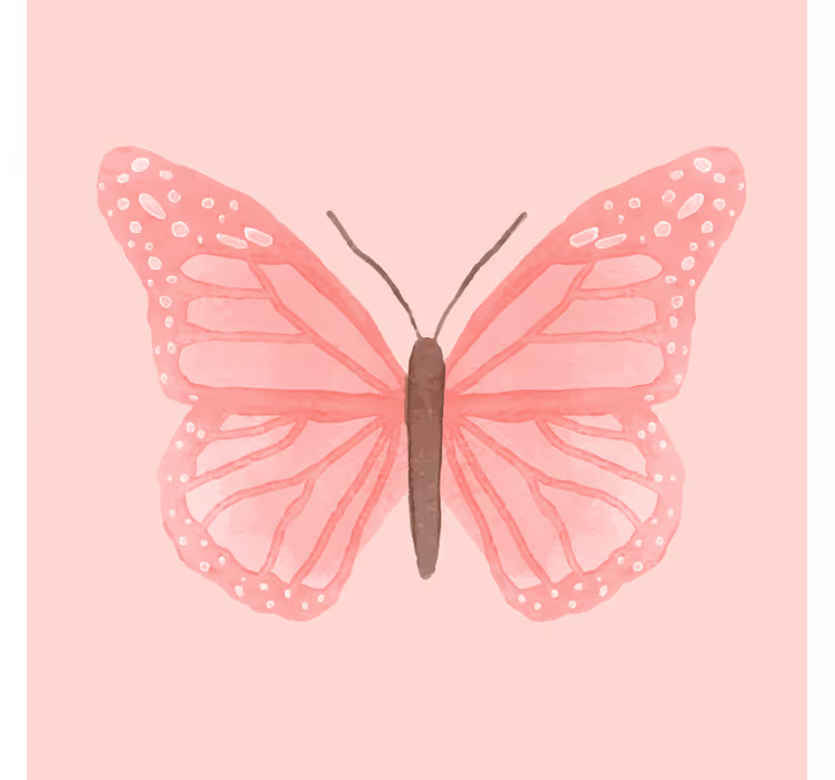 Kids roller blind in pink butterfly tiles - TenStickers