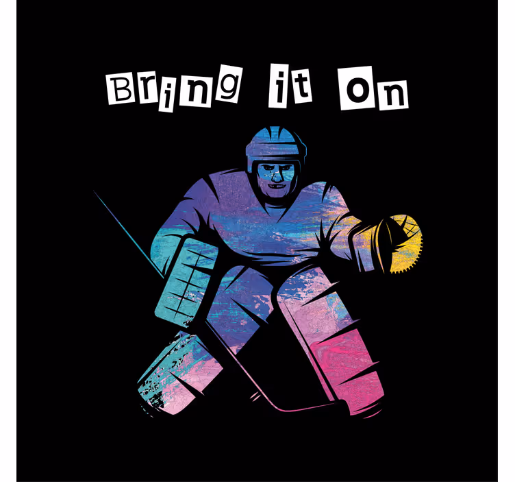 Kids roller blind bring it on ice hockey - TenStickers