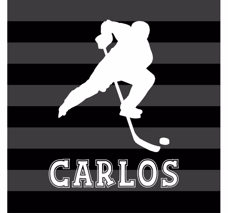 Kids roller blind personalised ice hockey design - TenStickers
