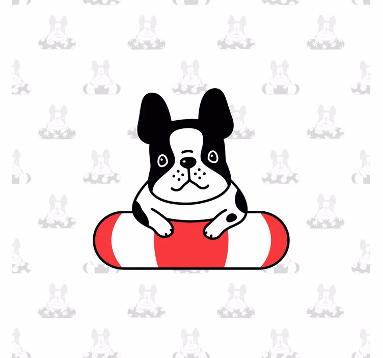 Kids roller blind french bulldog cute design - TenStickers