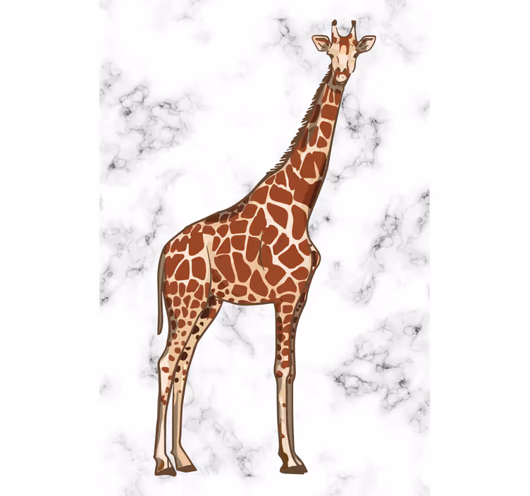 Kids roller blind happy giraffe portrait 3 - TenStickers