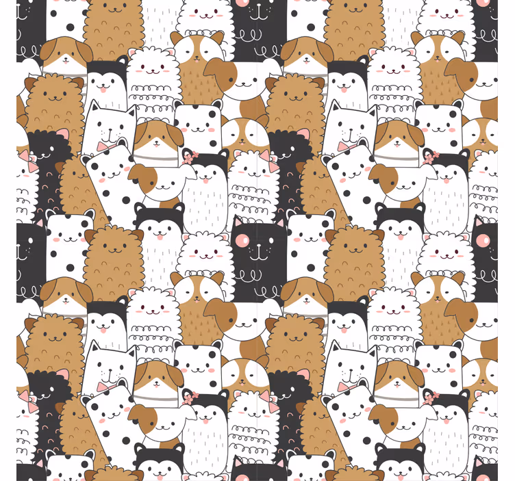 Kids roller blind with adorable seamless dogs - TenStickers